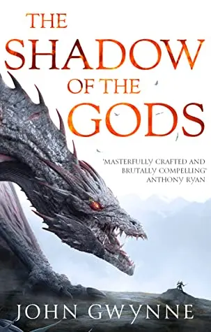 The book cover for 'The Shadow of the Gods' by 'John Gwynne