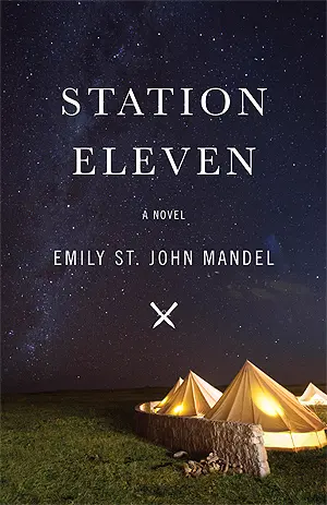 The book cover for 'Station Eleven' by 'Emily St. John Mandel