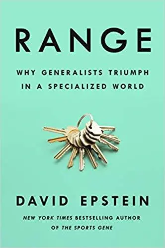 The book cover for 'Range: Why Generalists Triumph in a Specialized World' by 'David Epstein