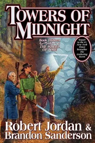 The book cover for 'Towers of Midnight' by 'Robert Jordan