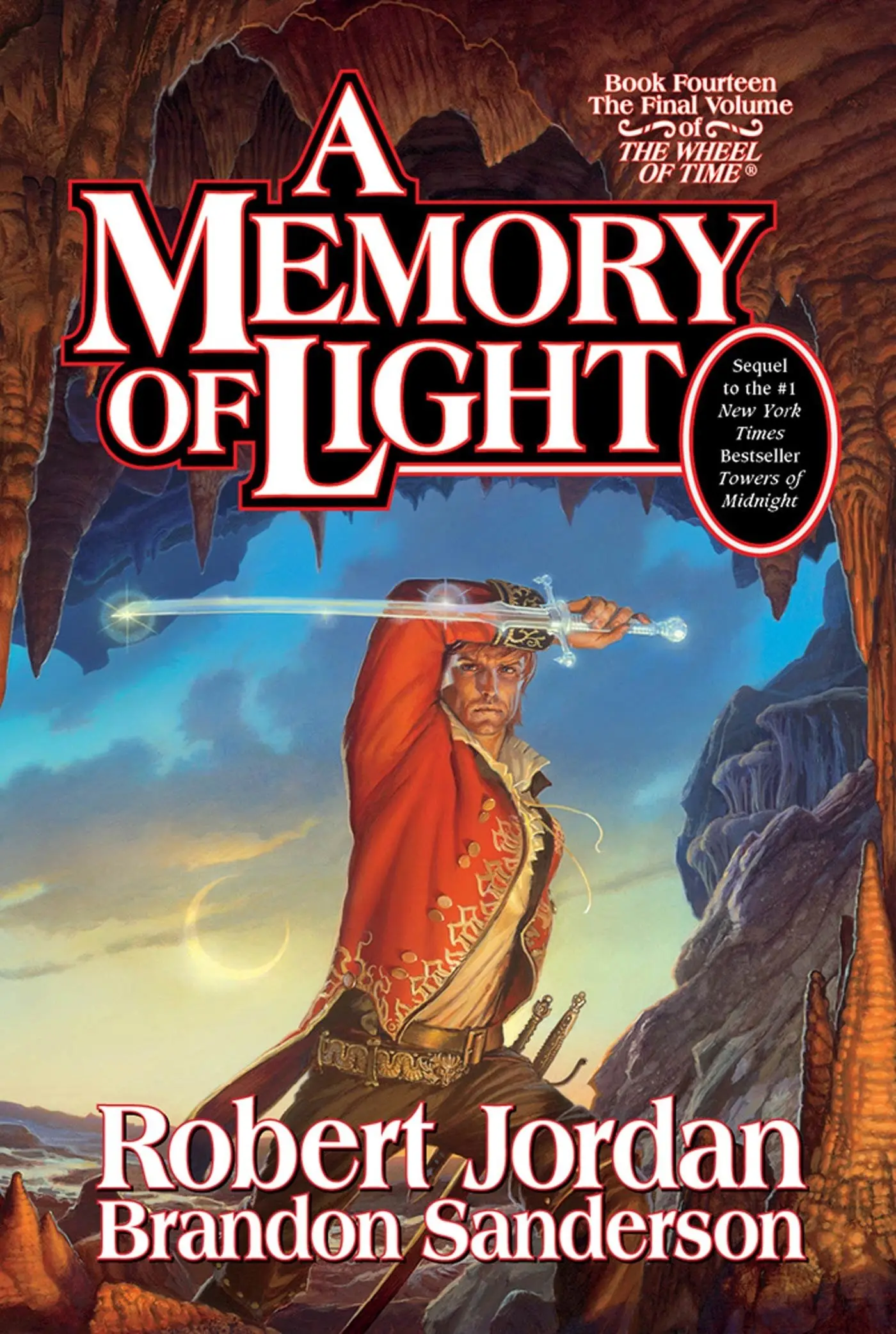 The book cover for 'A Memory of Light' by 'Robert Jordan
