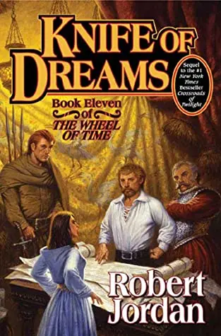 The book cover for 'Knife of Dreams' by 'Robert Jordan