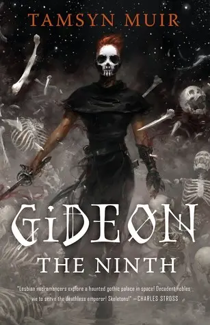 The book cover for 'Gideon the Ninth' by 'Tamsyn Muir
