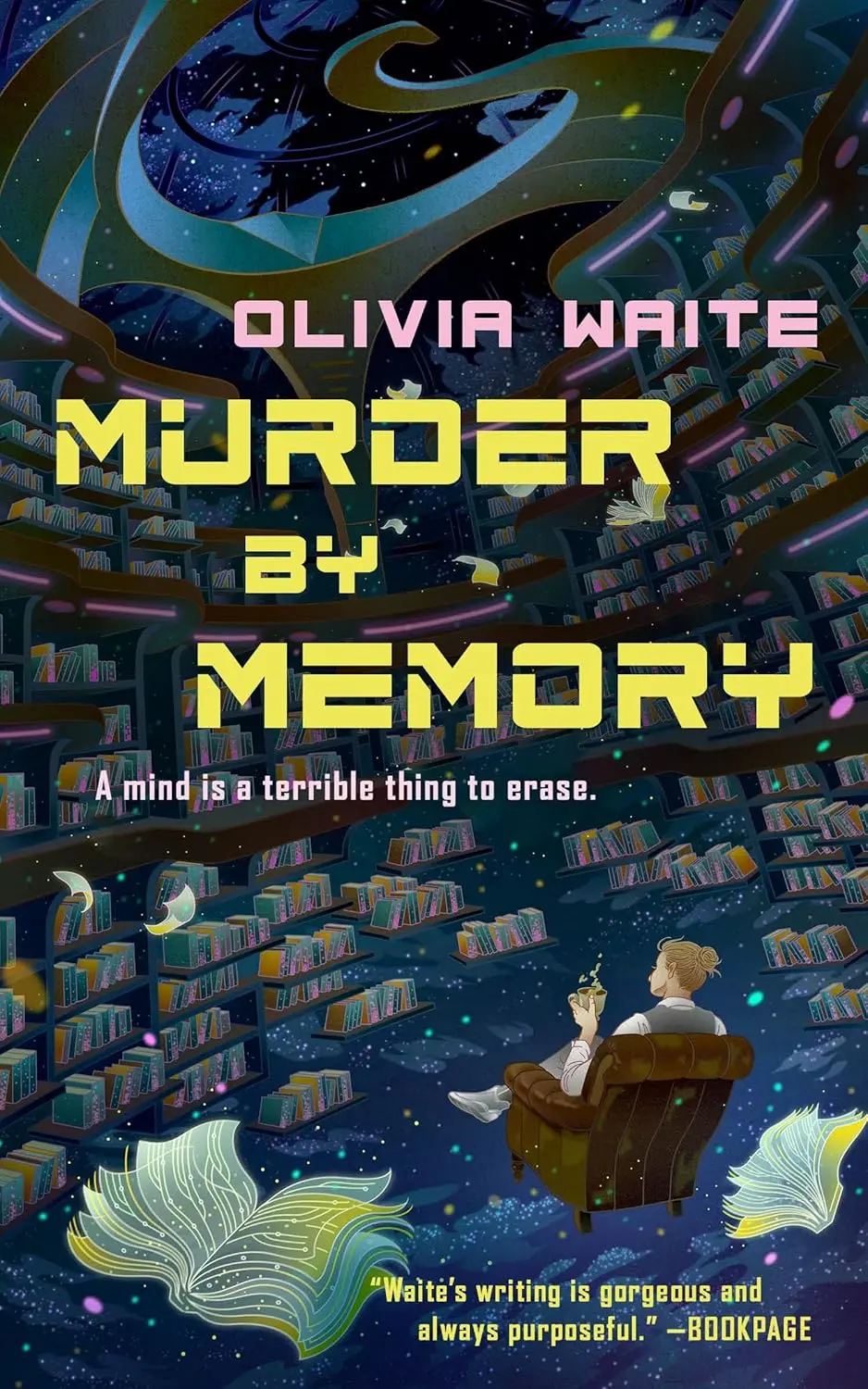 The book cover for 'Murder by Memory' by 'Olivia Waite