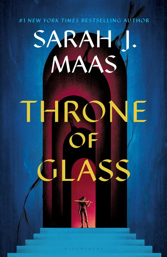 The book cover for 'Throne of Glass' by 'Sarah J. Maas
