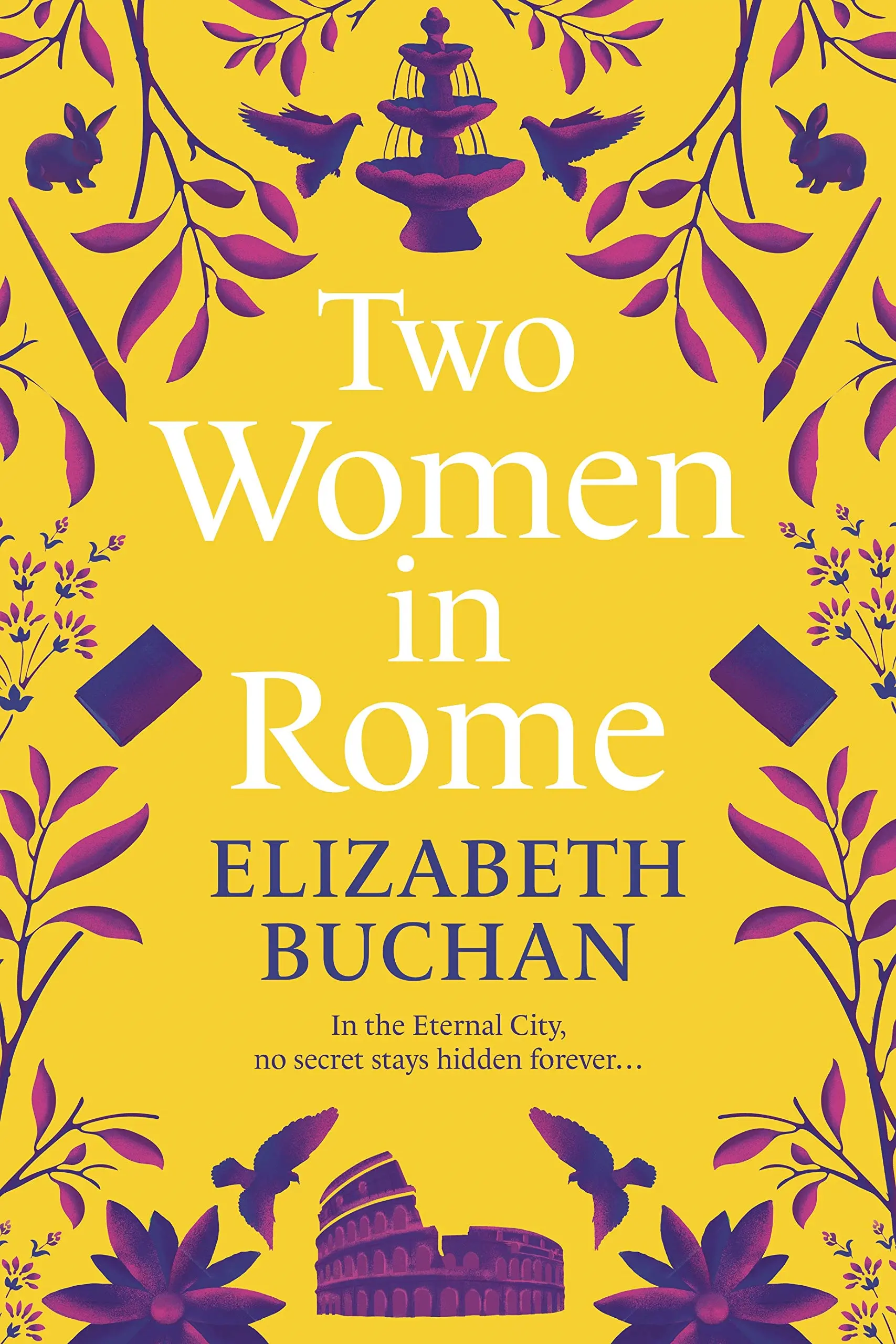 The book cover for 'Two Women in Rome' by 'Elizabeth Buchan