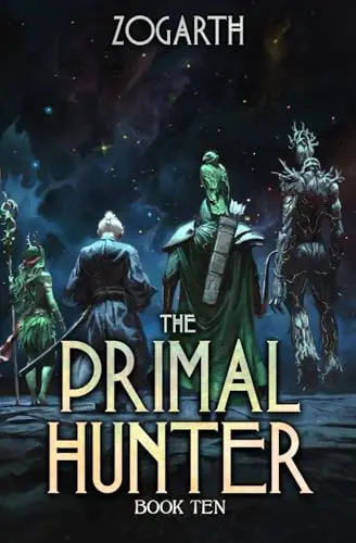 The book cover for 'The Primal Hunter 10: A LitRPG Adventure' by 'Zogarth